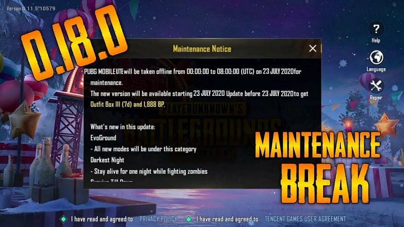 PUBG Mobile Lite 0.18.0 Update Maintenance (Image Credits: Sanskari Gaming)